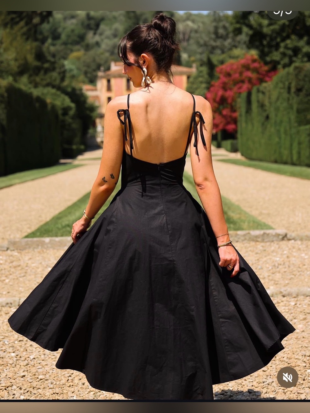 🔥🔥Zara Black Tie-Shoulder A-Line Dress